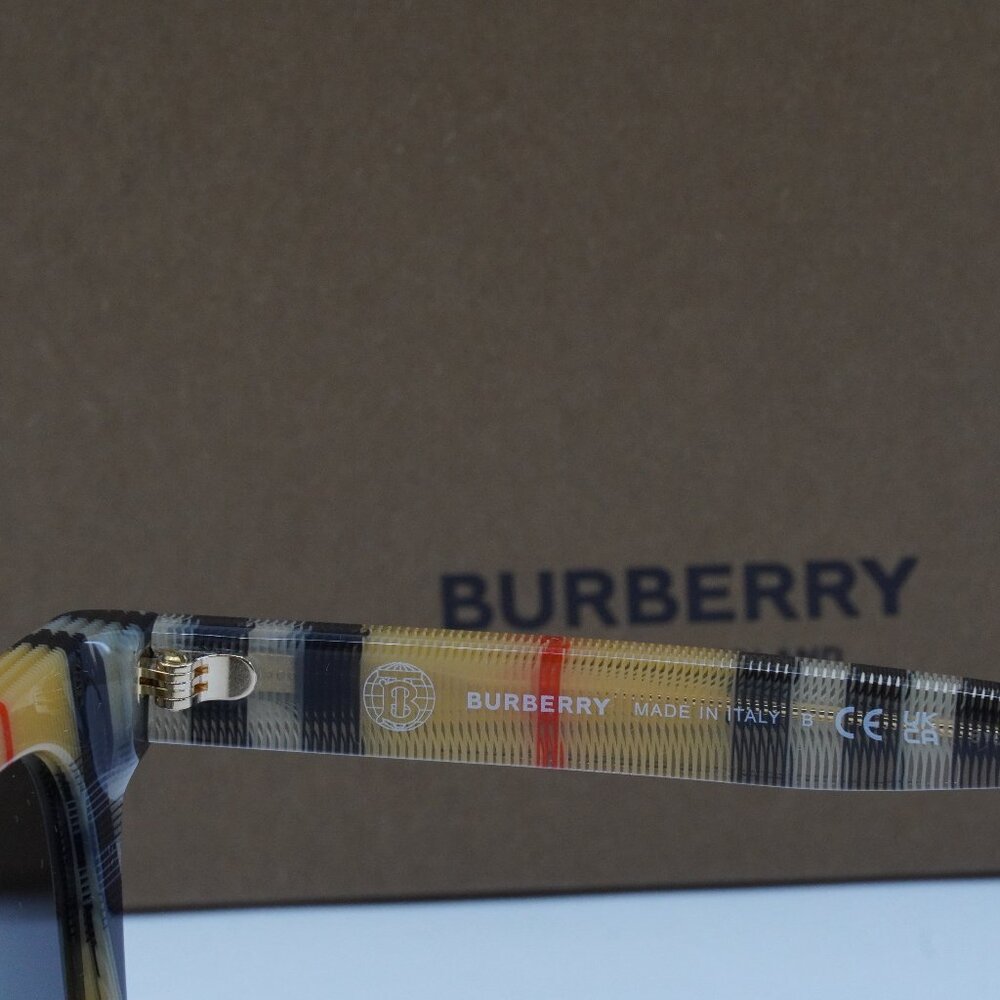 Burberry BE4346 394487 Elsa Cat Eye Sunglasses - Vintage Check/Grey - Picture 6 of 10